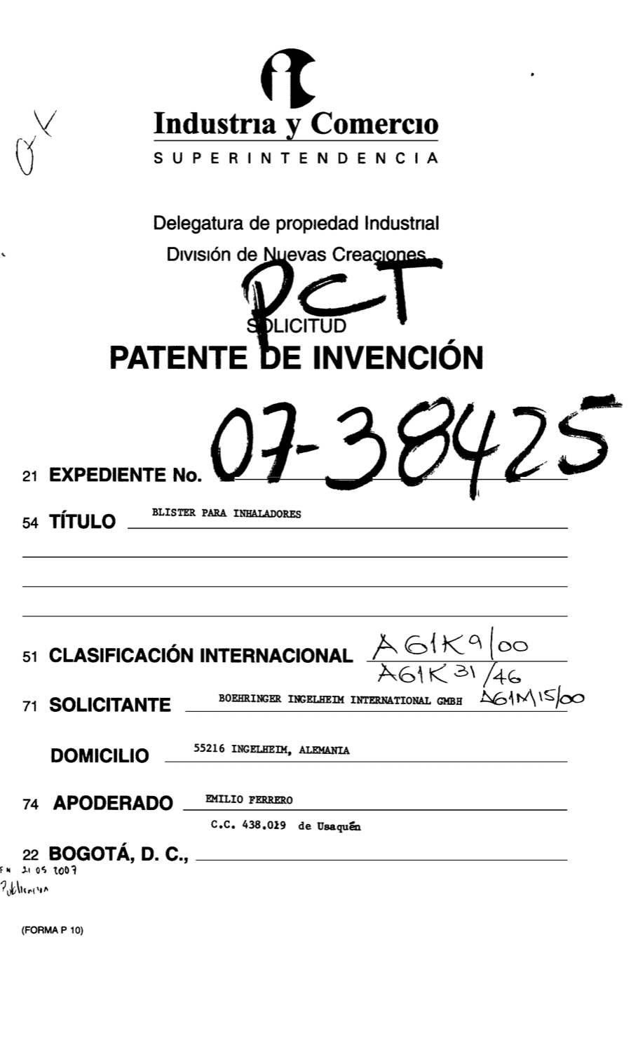 BLISTER PARA INHALADORES