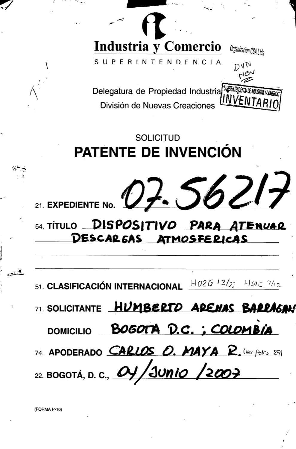 DISPOSITIVO PARA ATENUAR DESCARGAS ATMOSFERICAS