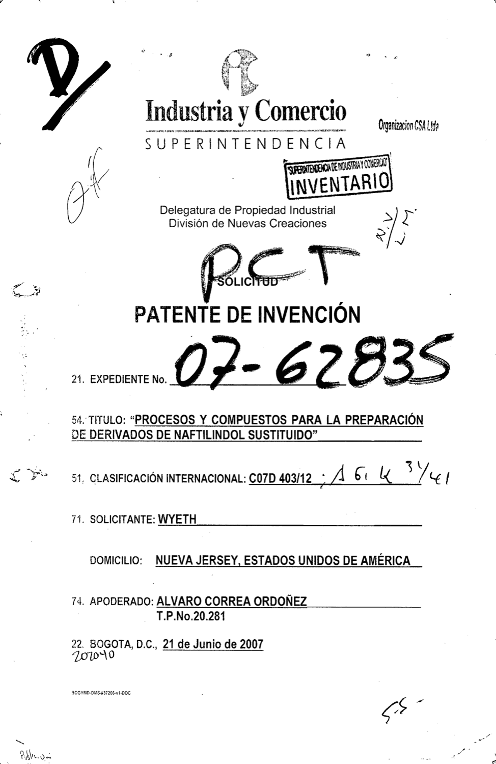 PROCESOS Y COMPUESTOS PARA LA PREPARACION DE DERIVADOS DE NAFTILINDOL SUSTITUIDOS