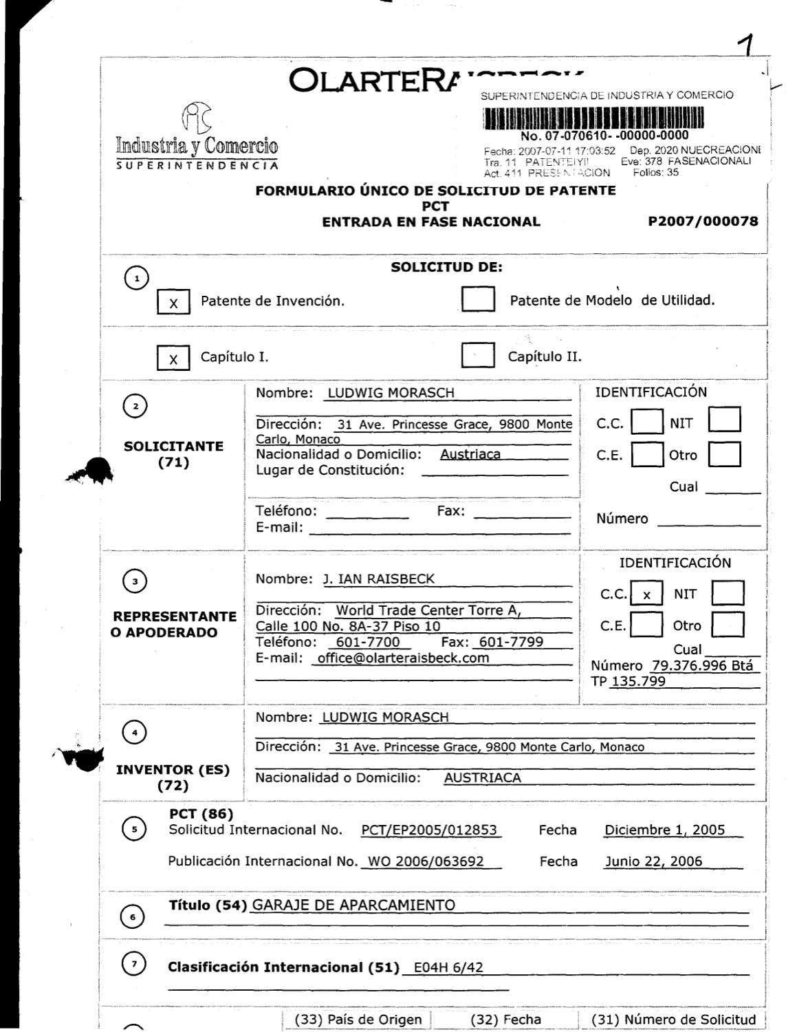 GARAJE DE APARCAMIENTO