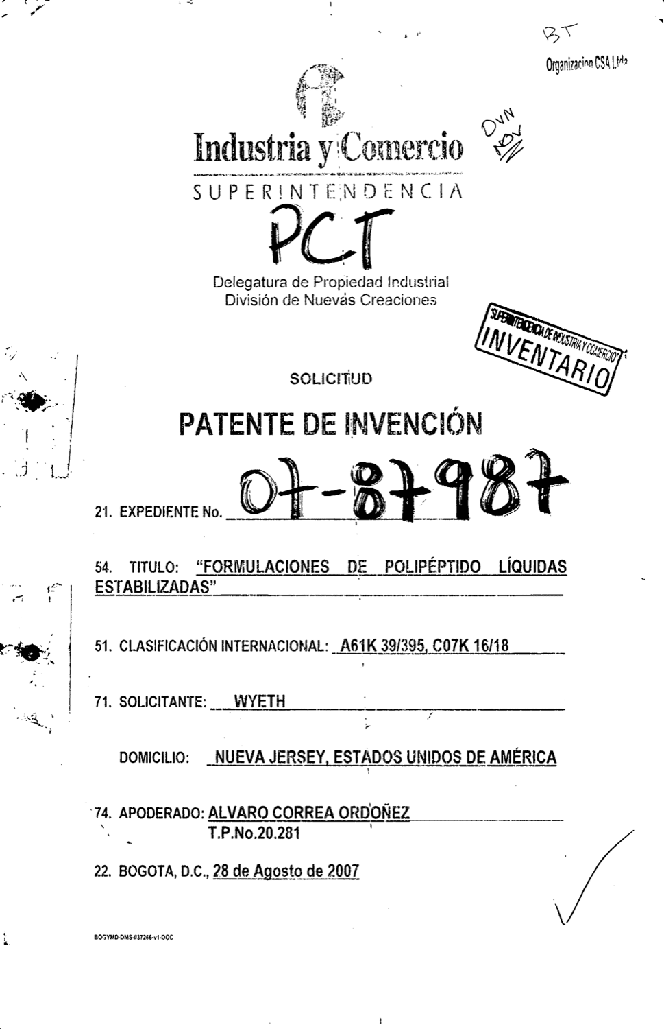 FORMULACIONES DE POLIPEPTIDO LIQUIDAS ESTABILIZADAS