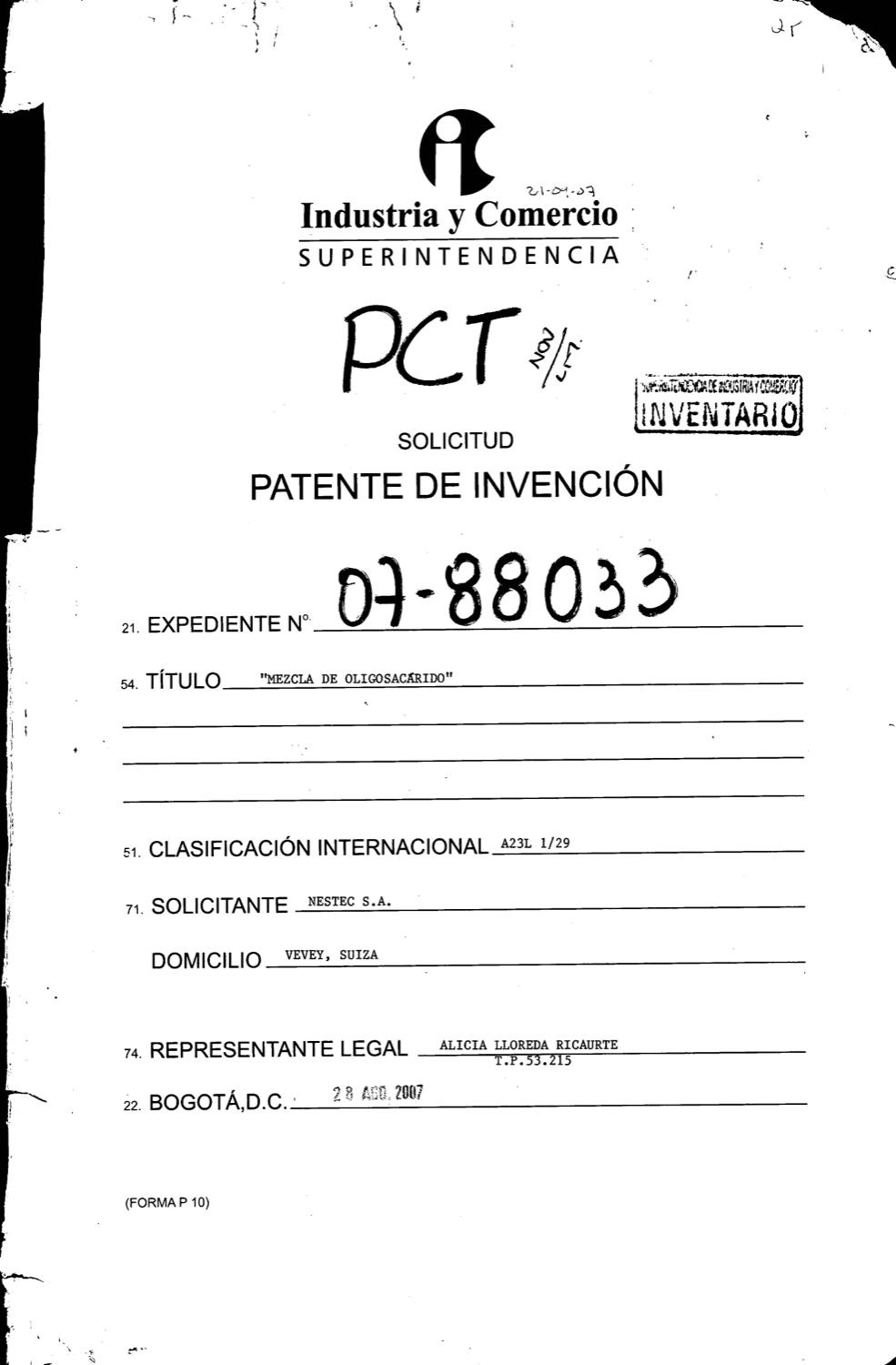 MEZCLA DE OLIGOSACARIDO