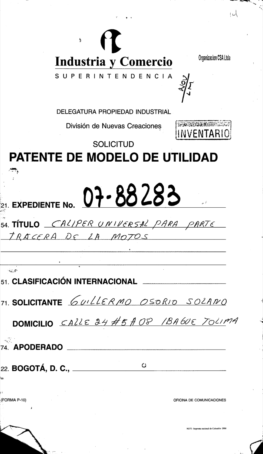 CALIPE UNIFICADO PARA FRENOS DE DISCO TRASERO DE MOTOCICLETAS