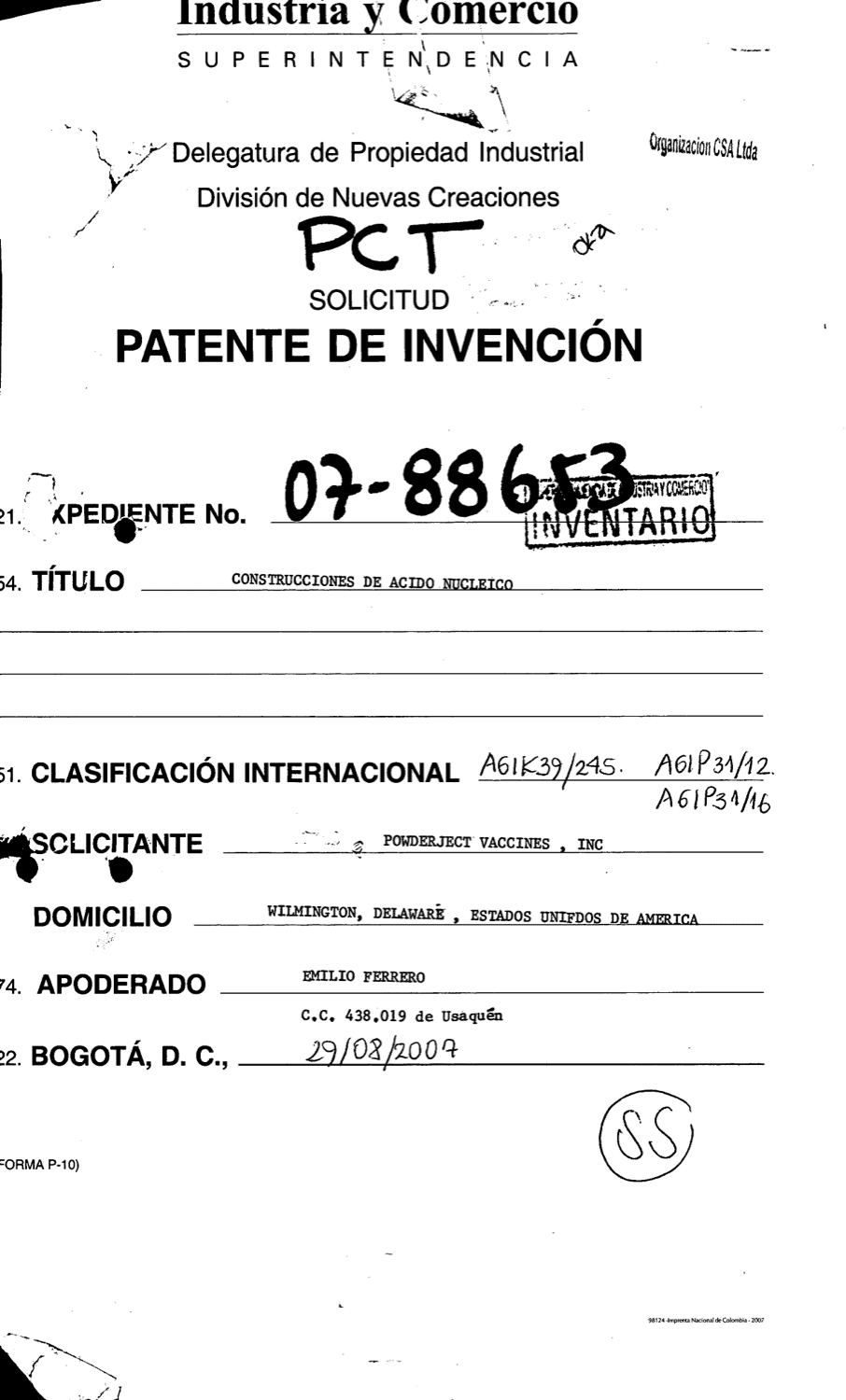 CONSTRUCCIONES DE ACIDO NUCLEICO