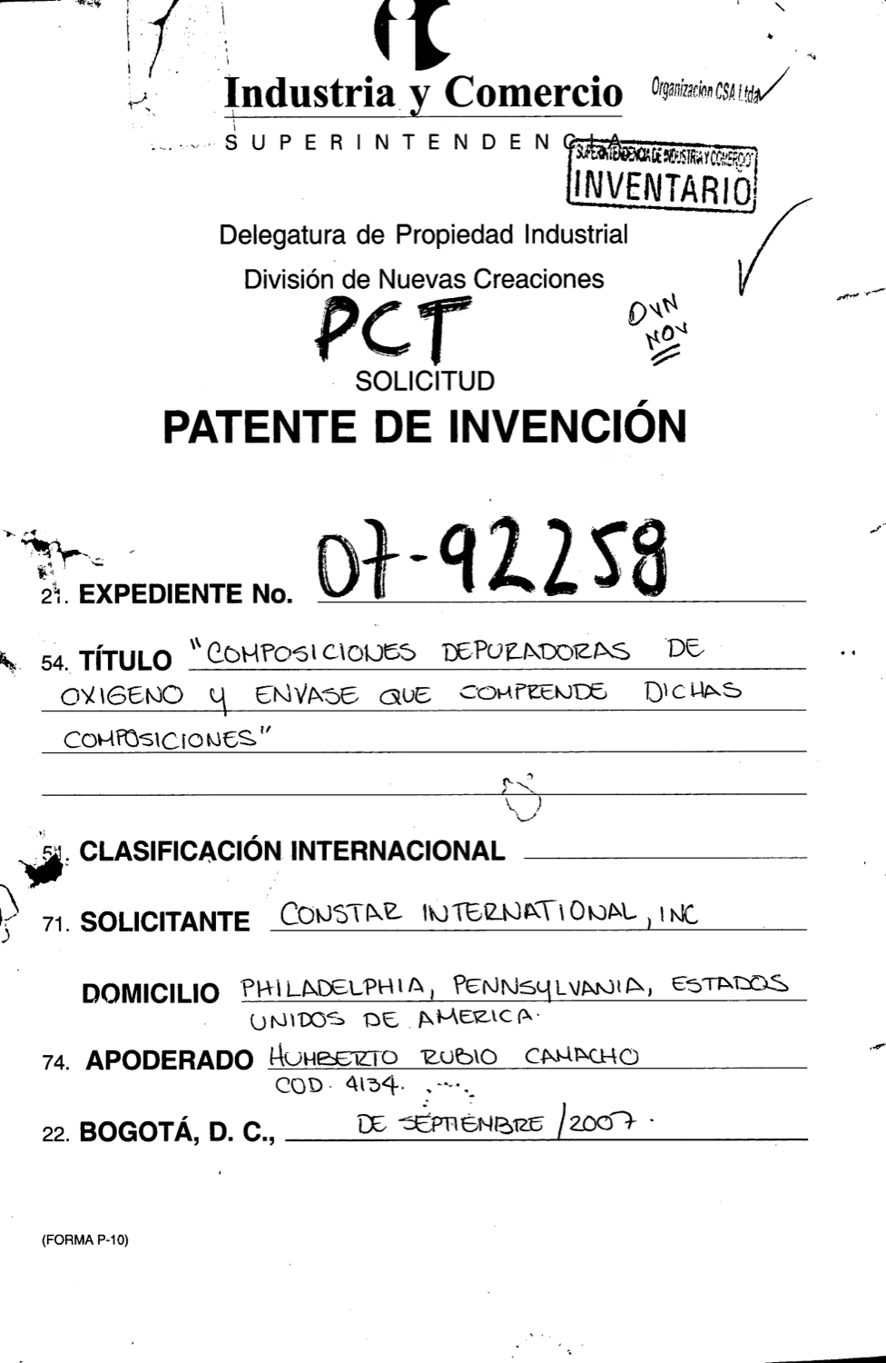 COMPOSICIONES DEPURADORAS DE OXIGENO Y ENVASE QUE COMPRENDE DICHAS COMPOSICIONES