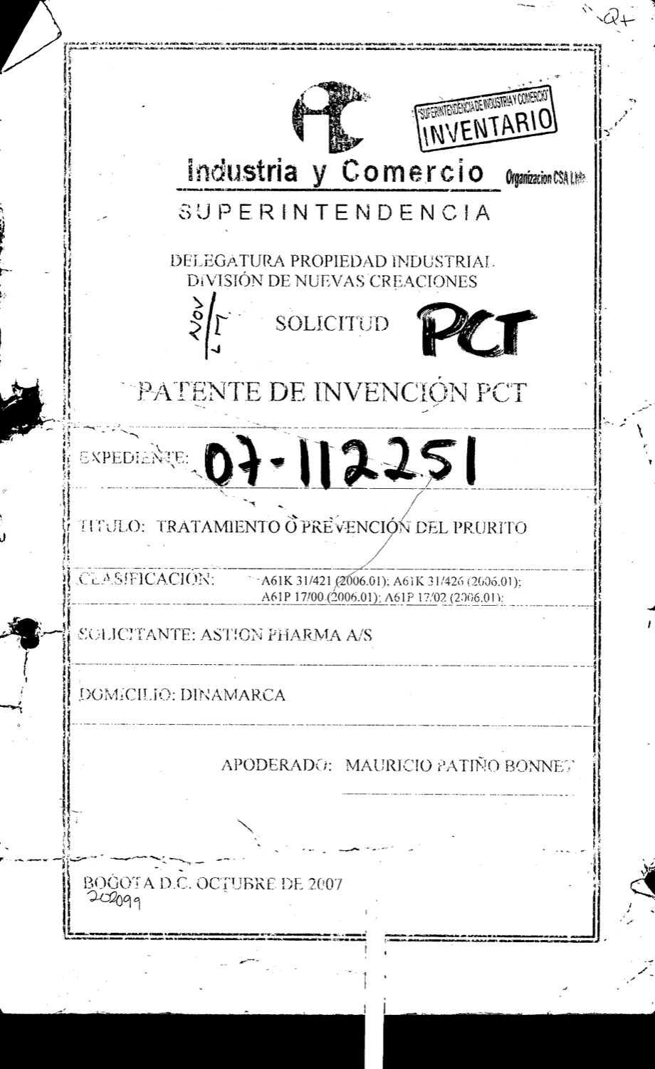 TRATAMIENTO O PREVENCION DEL PRURITO
