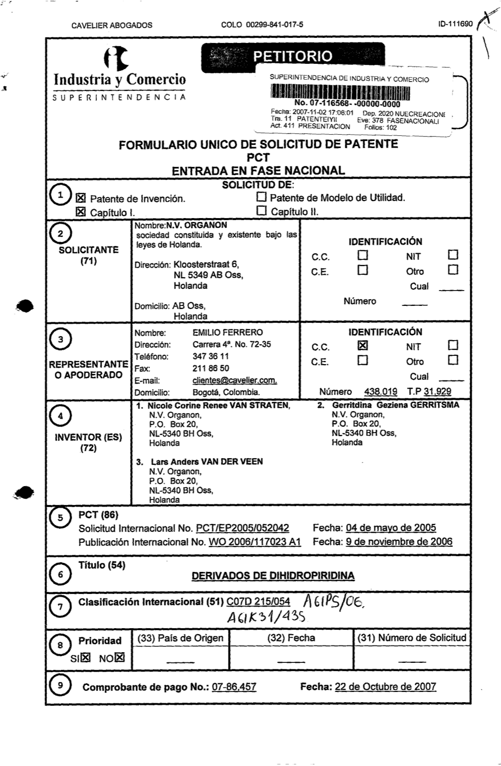 DERIVADOS DE DIHIDROPIRIDINA