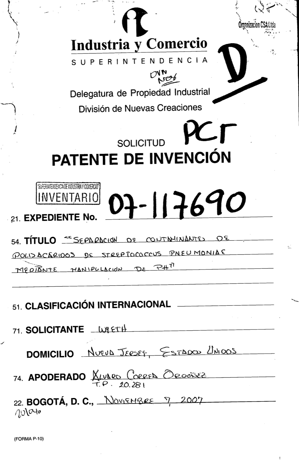 SEPARACION DE CONTAMINANTES DE POLISACARIDOS DE STREPTOCOCCUS PNEUMONIAE MEDIANTE MANIPULACION DE PH