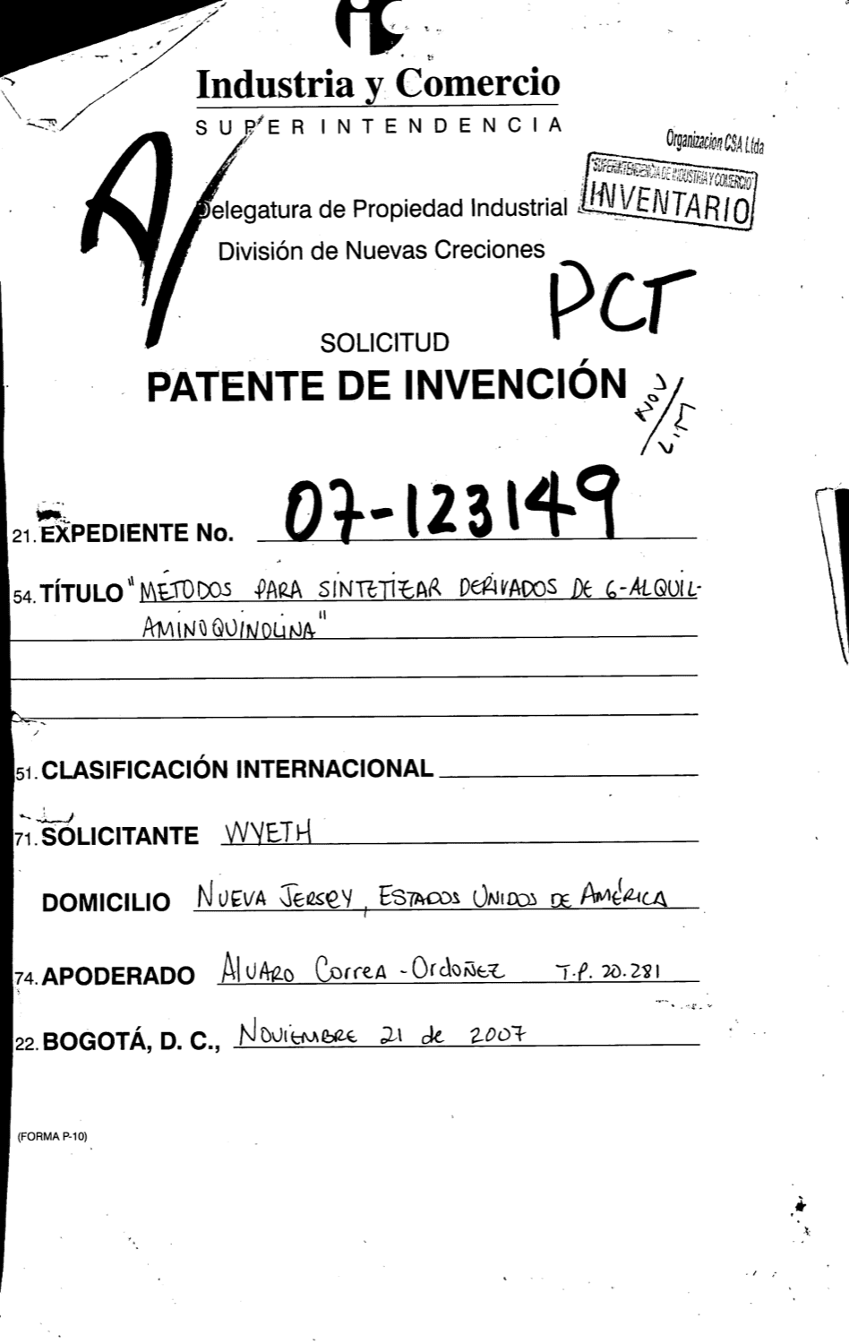 METODOS PARA SINTETIZAR DERIVADOS DE 6-ALQUILAMINOQUINOLINA