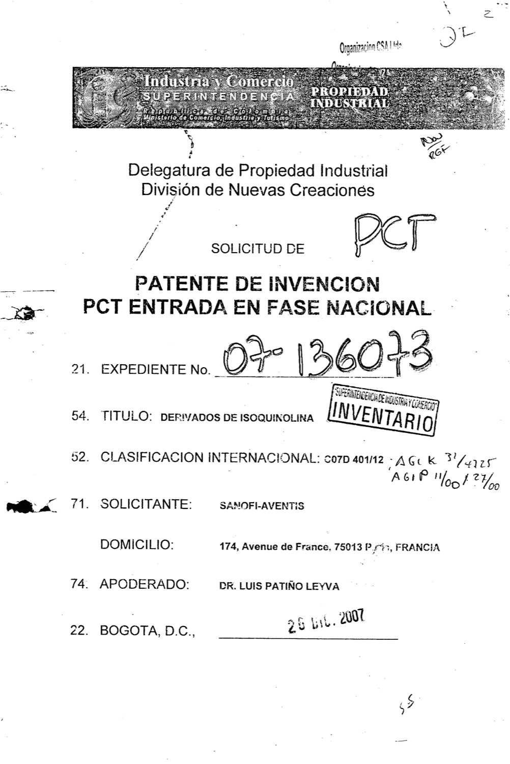 DERIVADOS DE ISOQUINOLINA