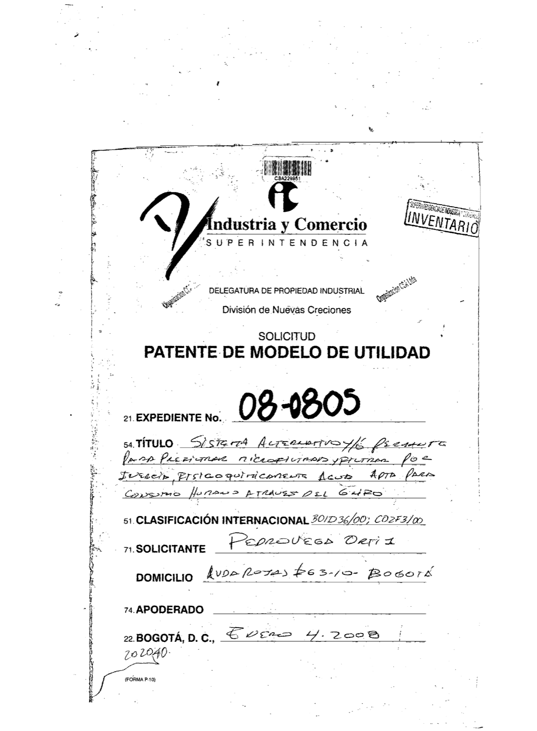 SISTEMA ALTERNATIVO Y/O PERMANENTE PARA PREFILTRAR, FILTRAR Y MICROFILTRAR Y PURIFICAR POR INERCIA FISICOQUIMICAMENTE AGUA APTA PARA EL CONSUMO HUMANO A TRAVES DE GRIFO