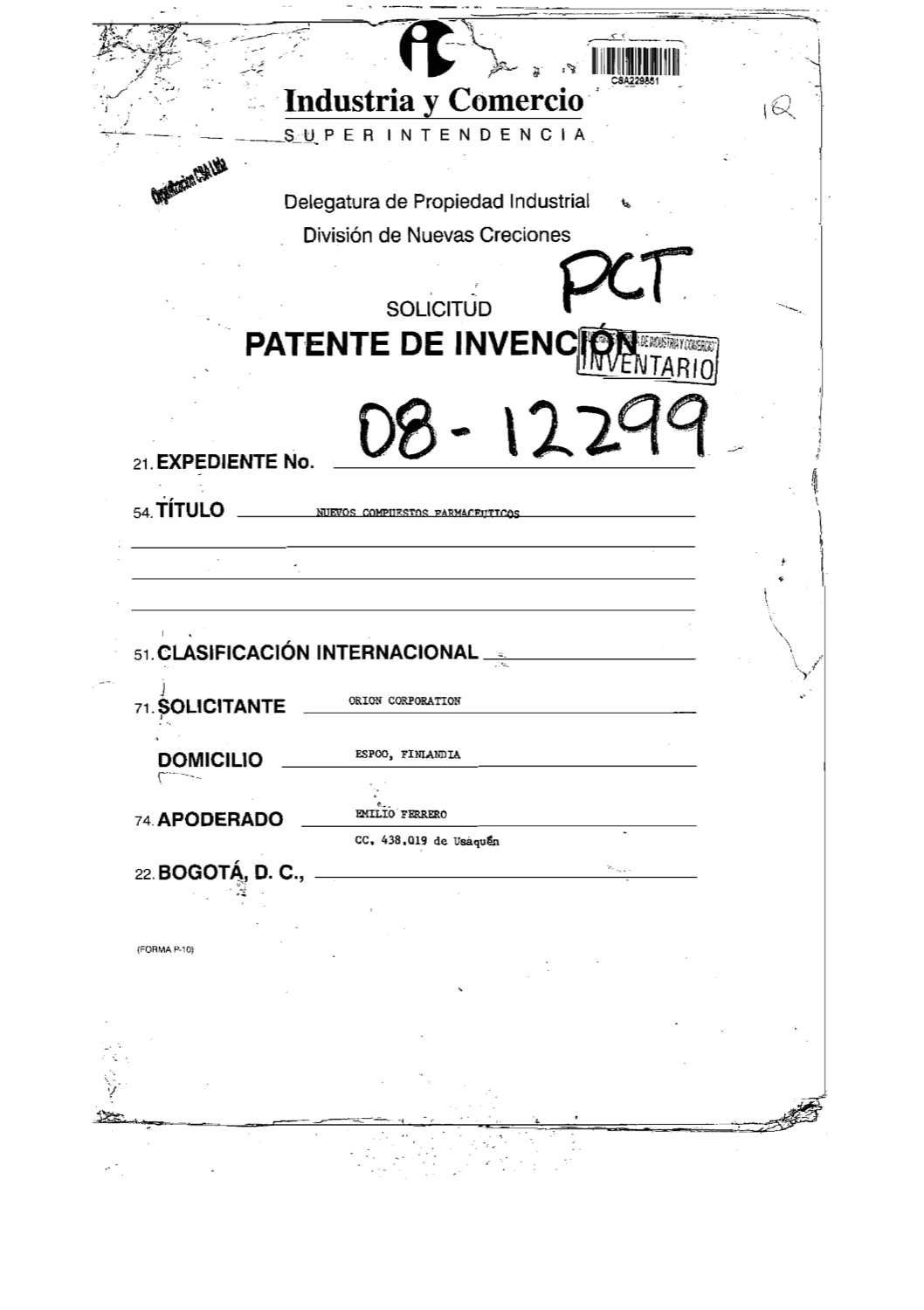 NUEVOS COMPUESTOS FARMACEUTICOS