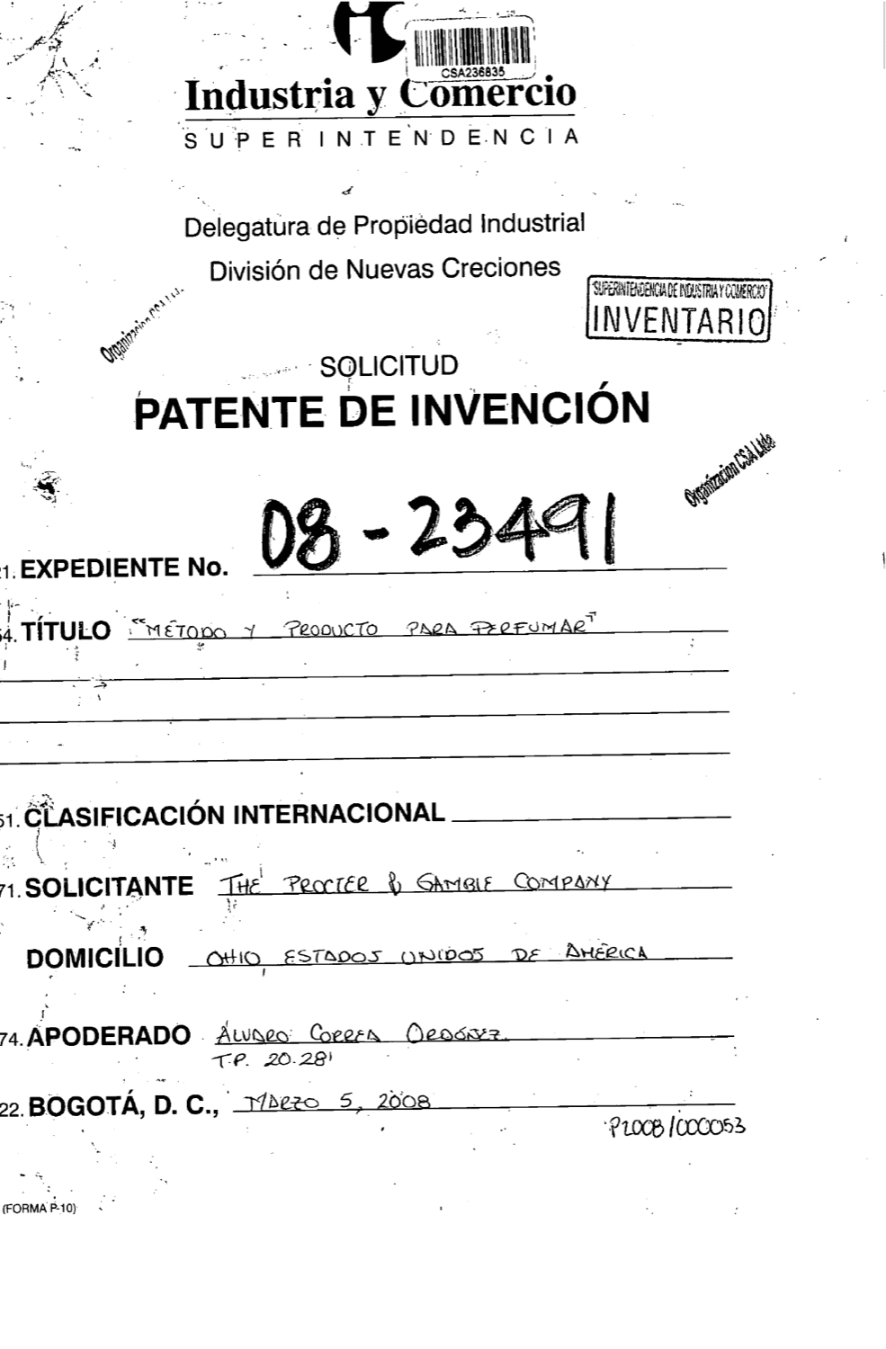 PRODUCTO DETERGENTE PERFUMADO PARA LAVANDERÍA