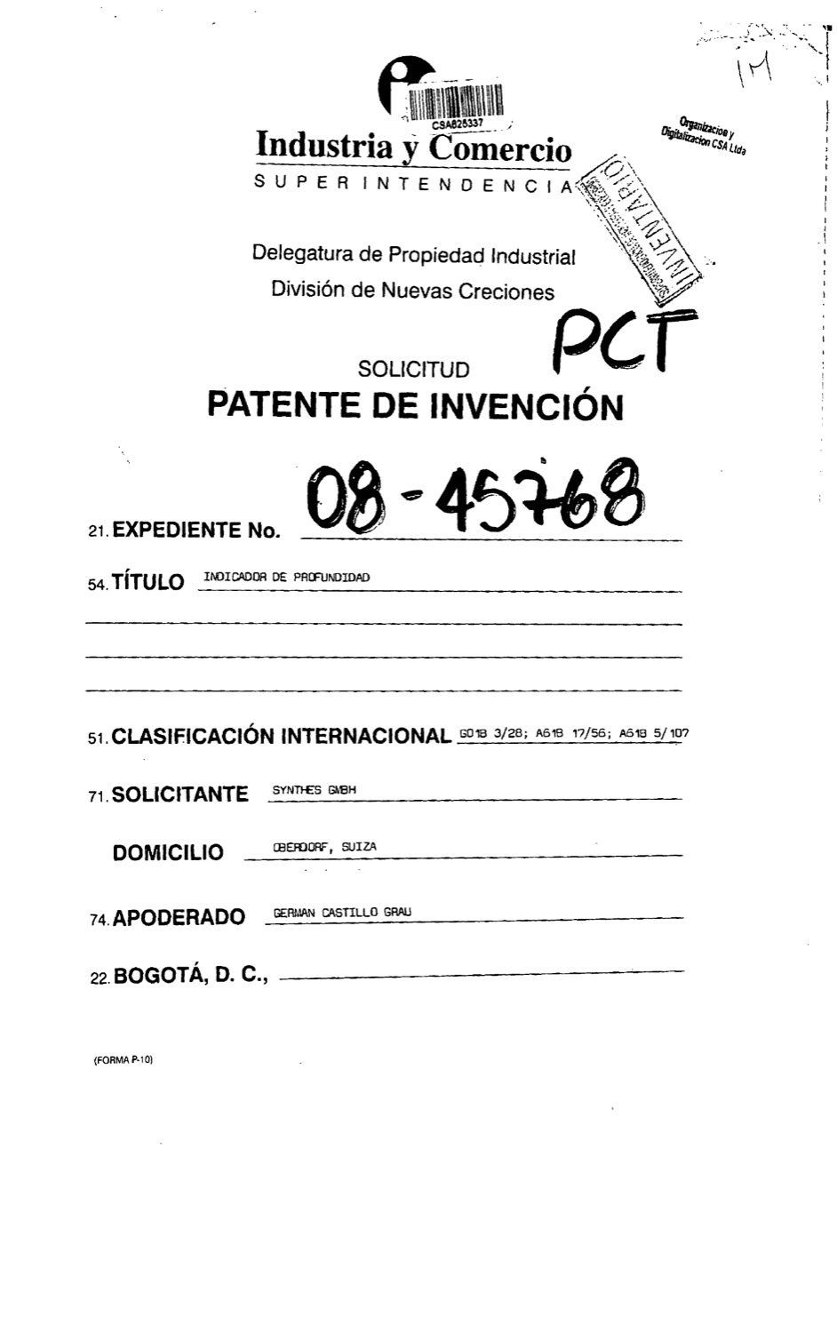 INDICADOR DE PROFUNDIDAD