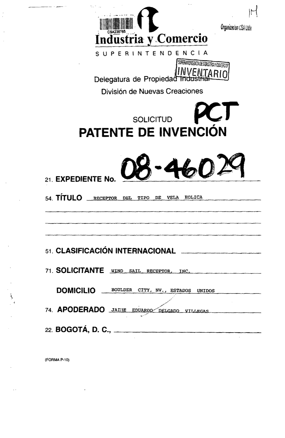 RECEPTOR EÓLICO AXIAL DE MULTIPALA