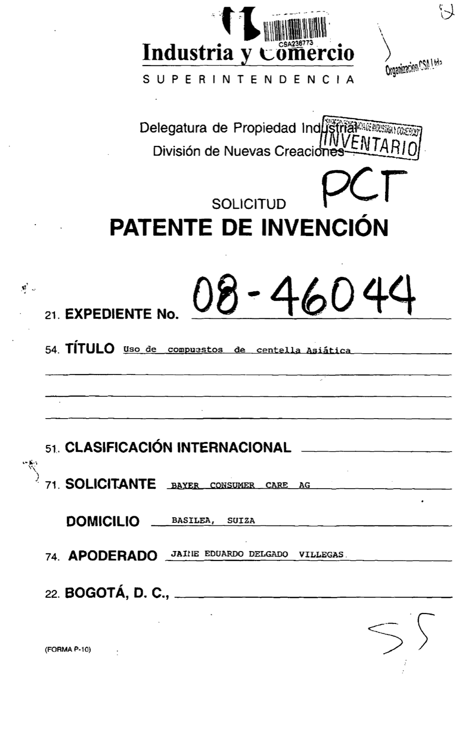 USO DE COMPUESTOS DE CENTELLA ASIATICA