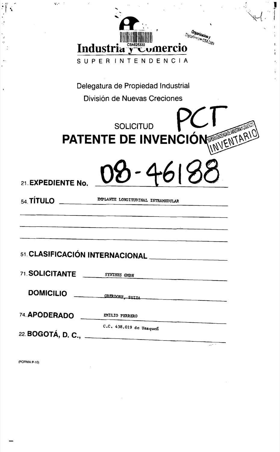IMPLANTE LONGITUDINAL INTRAMEDULAR