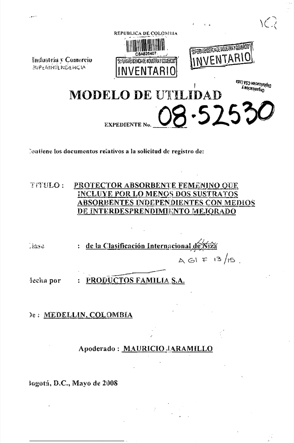 PROTECTOR ABSORBENTE FEMENINO QUE INCLUYE POR LO MENOS DOS SUSTRATOS ABSORBENTES INDEPENDIENTES CON MEDIOS DE INTERDESPRENDIMIENTO MEJORADO