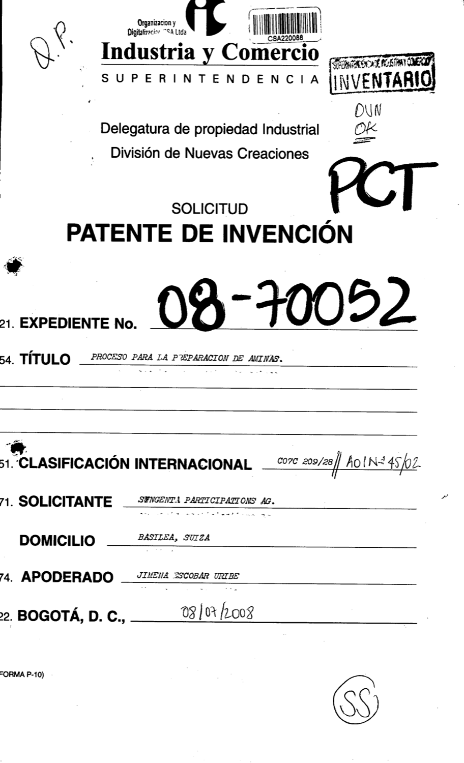 PROCESO PARA LA PREPARACIÓN DE AMINAS