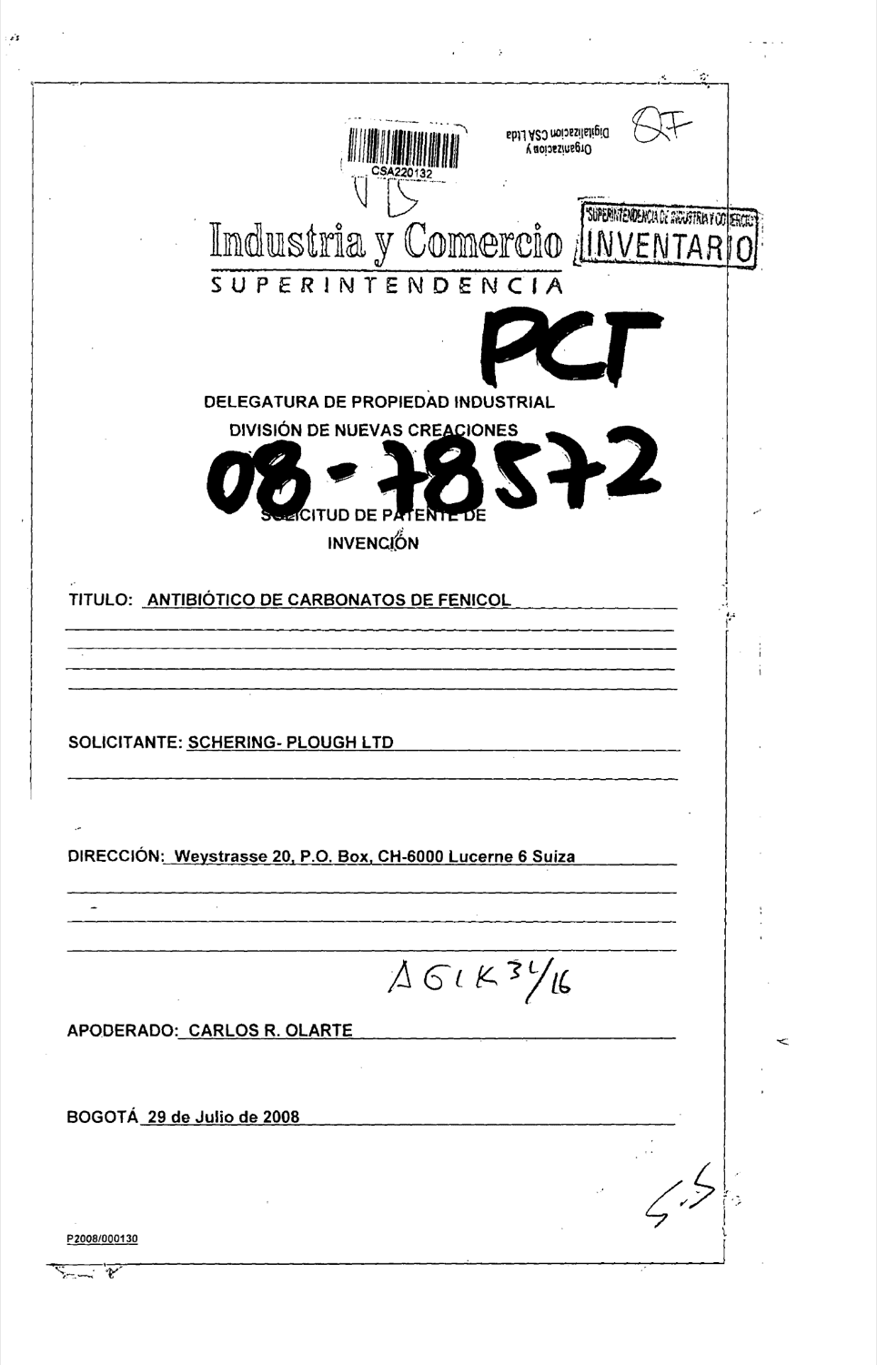 ANTIBIOTICOS DE CARBONATOS DE FENICOL