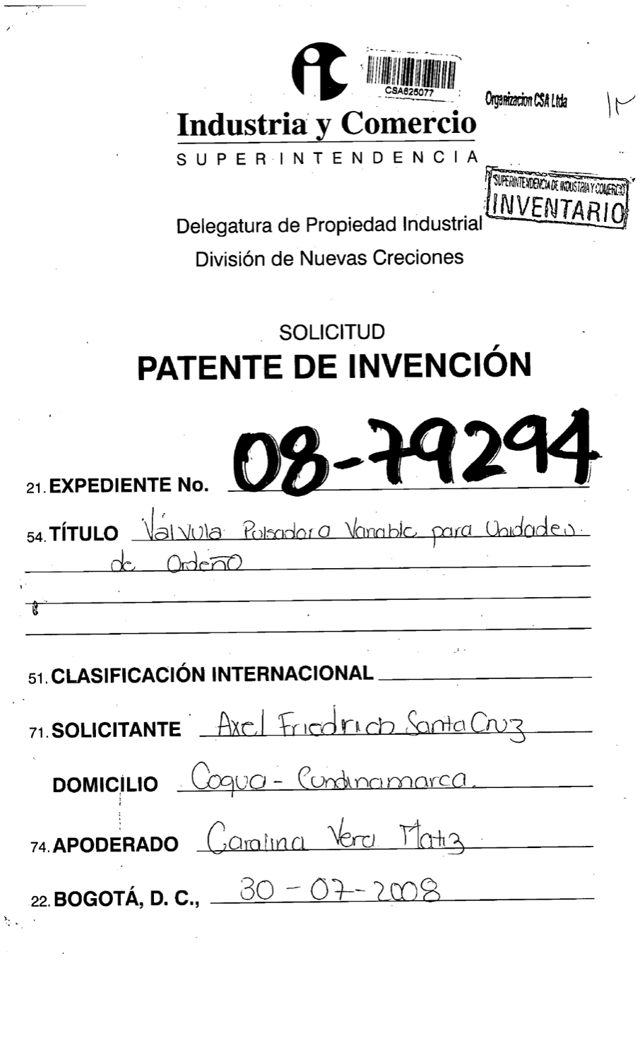 VÁLVULA PULSADORA VARIABLE PARA UNIDADES DE ORDEÑO