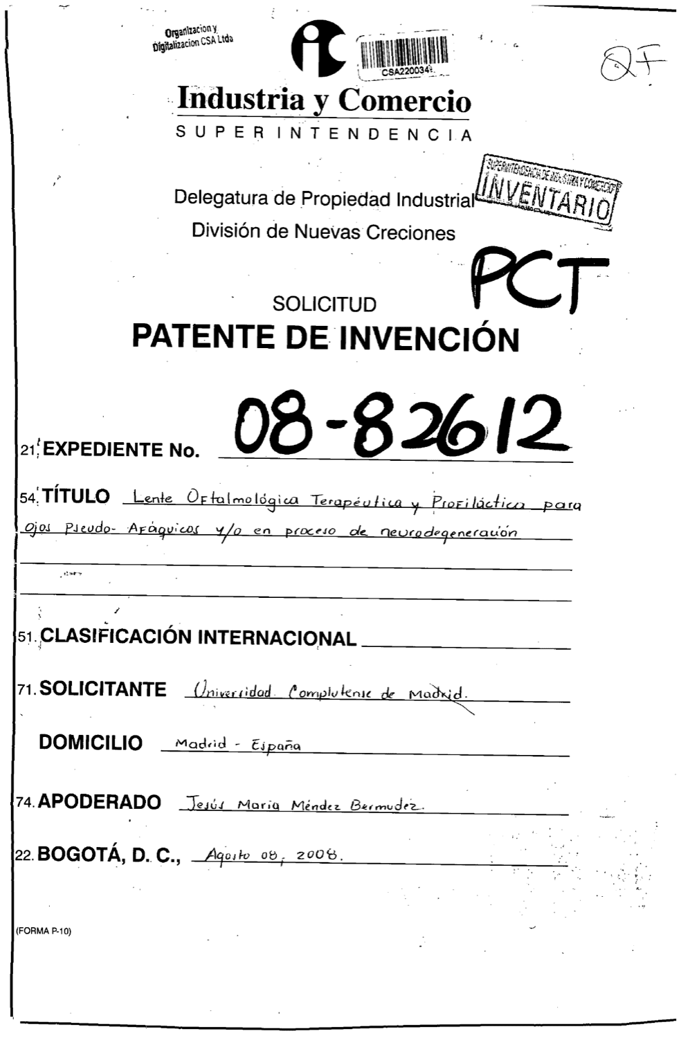 LENTE OFTALMOLOGICA TERAPEUTICA Y PROFILACTICA PARA OJOS PSEUDOAFAQUICOS Y/O EN PROCESO DE NEURODEGENARACION
