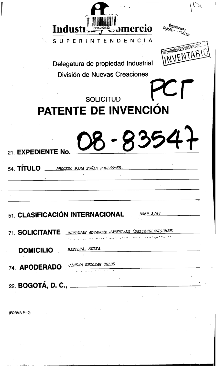 PROCESO PARA TEÑIR POLIESTER
