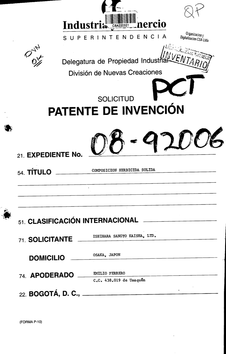 COMPOSICION HERBICIDA SOLIDA