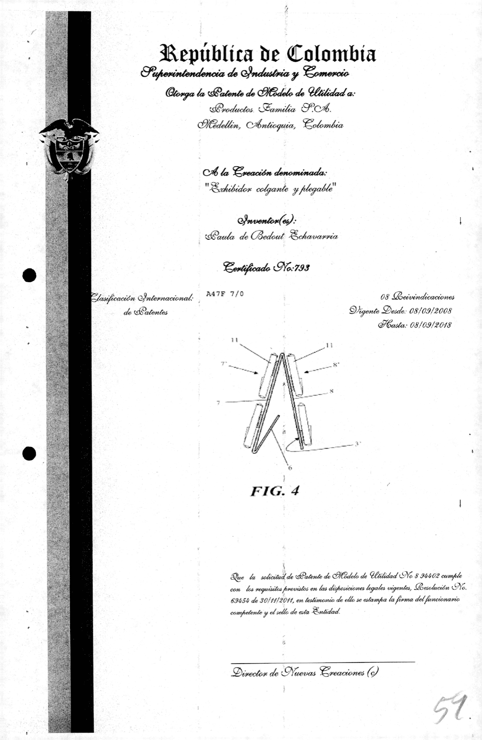 EXHIBIDOR COLGANTE Y PLEGABLE