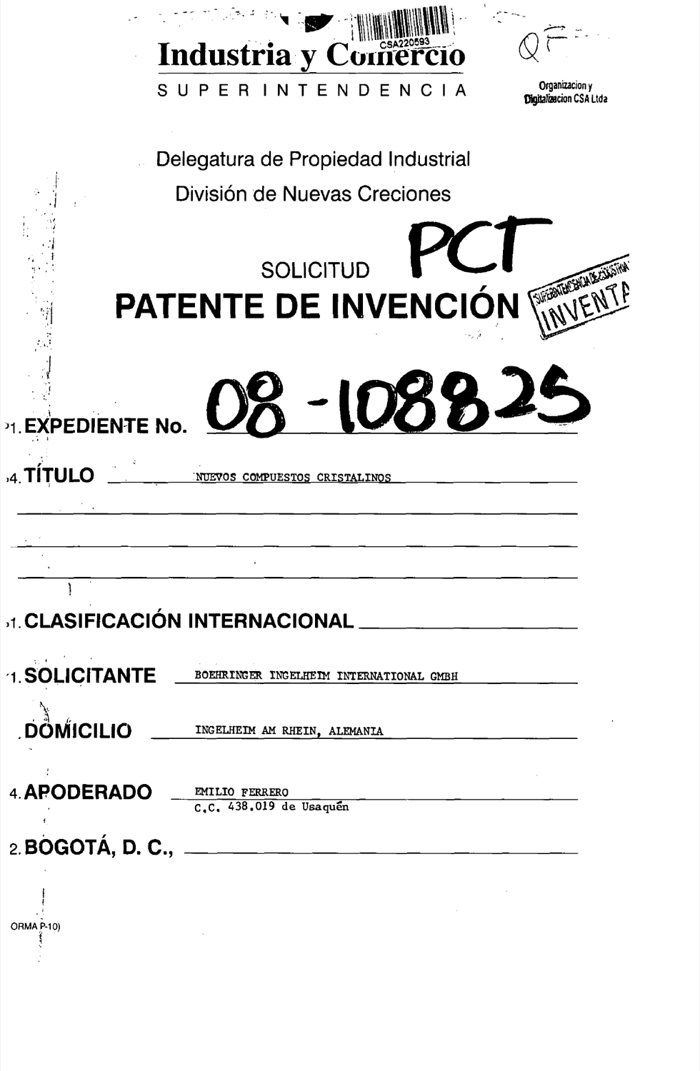 NUEVOS COMPUESTOS CRISTALINOS