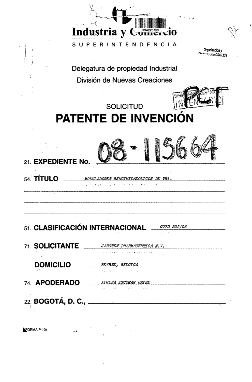 MODULADORES BENCIMIDAZÓLICOS DE VR1