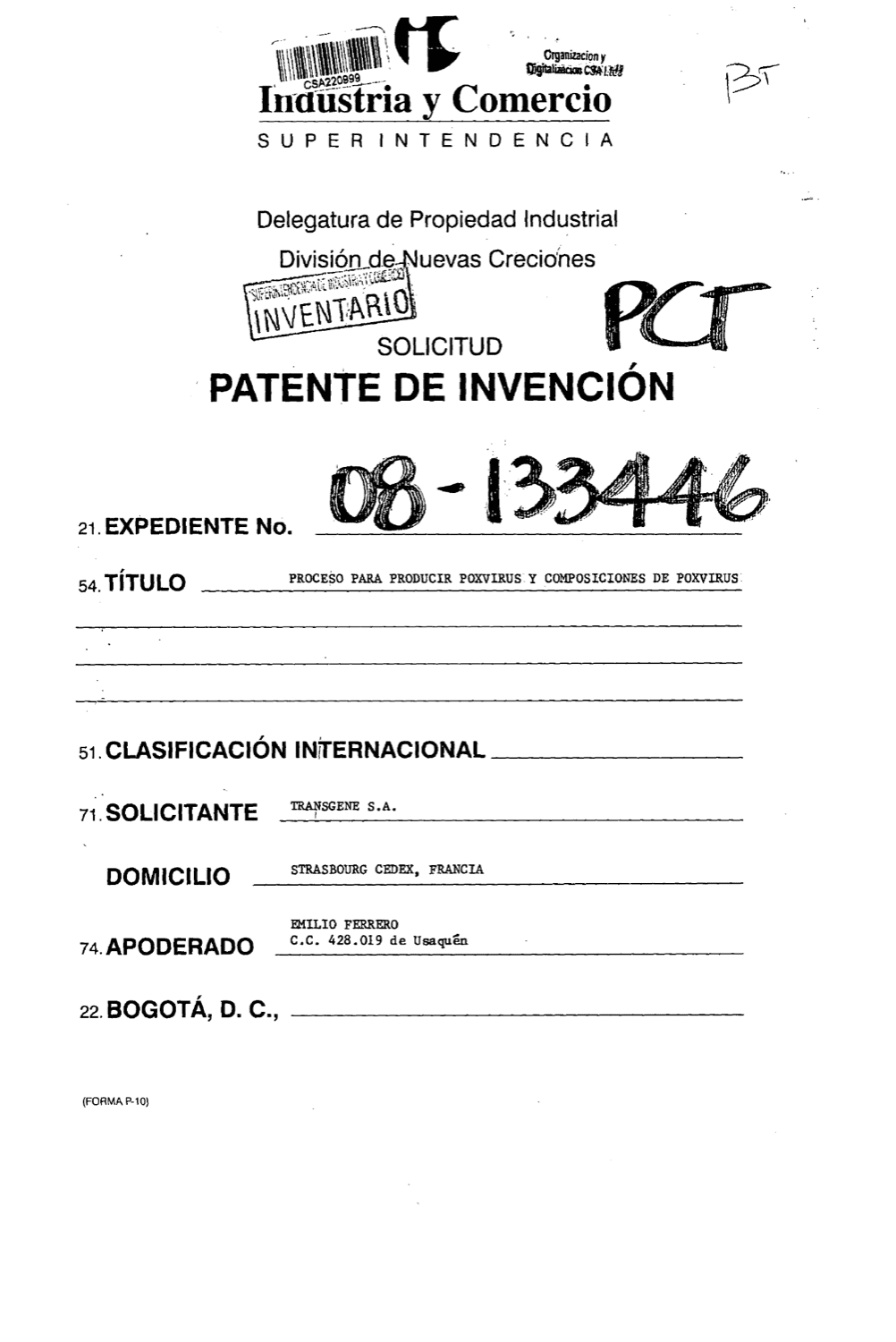 PROCESO PARA PRODUCIR POXVIRUS Y COMPOSICIONES DE POXVIRUS