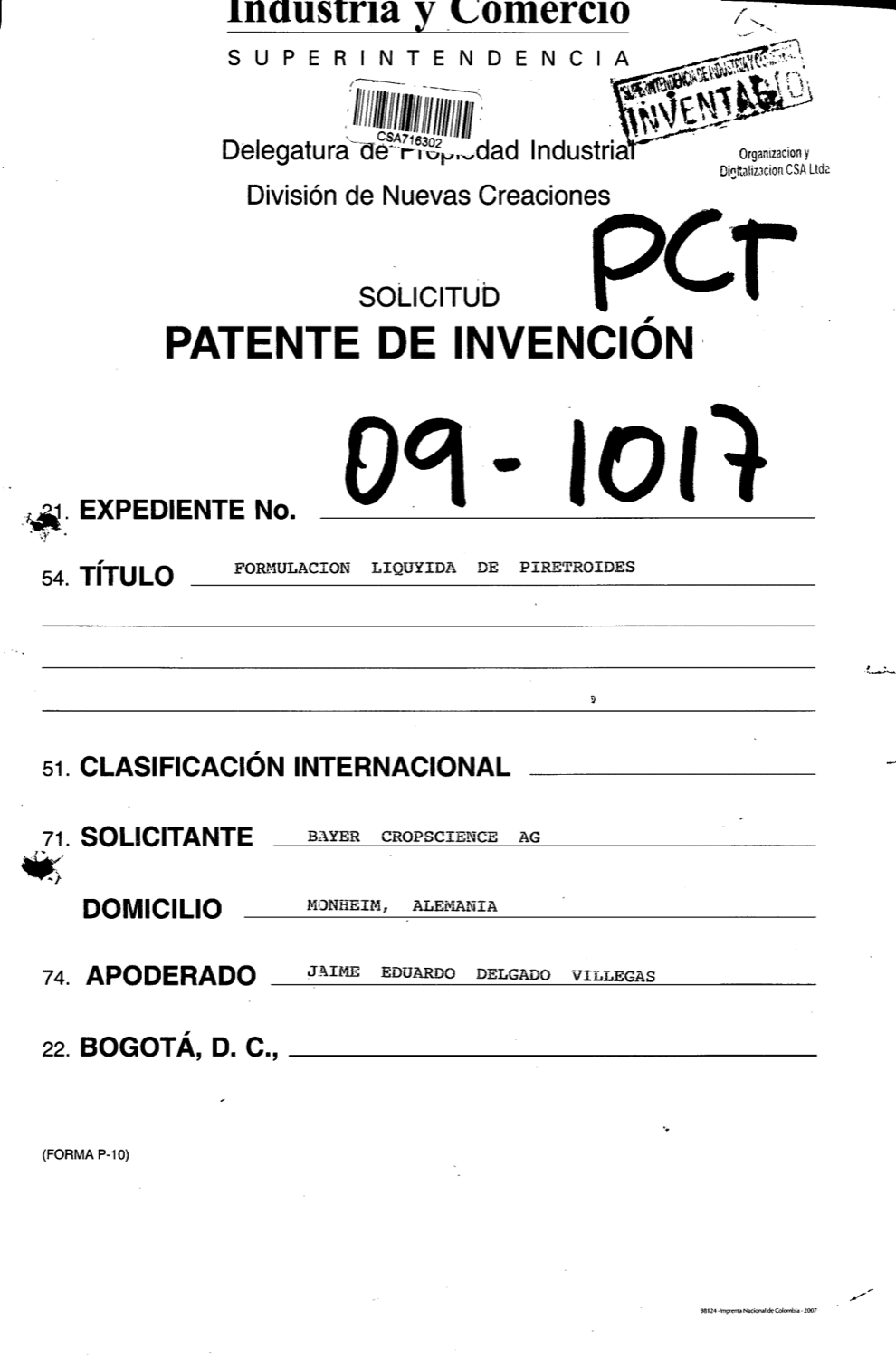 FORMULACIÓN LÍQUIDA DE PIRETROIDES