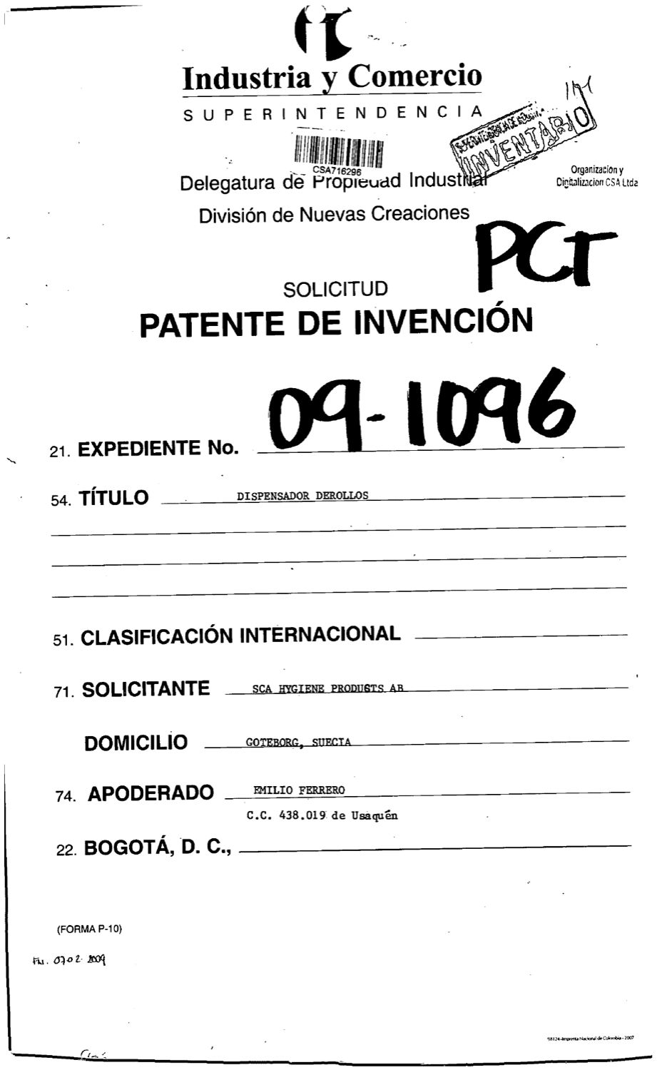 DISPENSADOR DE ROLLOS