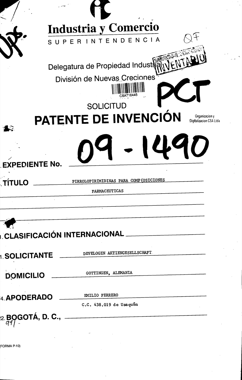 PIRROLOPIRIMIDINAS PARA COMPOSICIONES FARMACEUTICAS