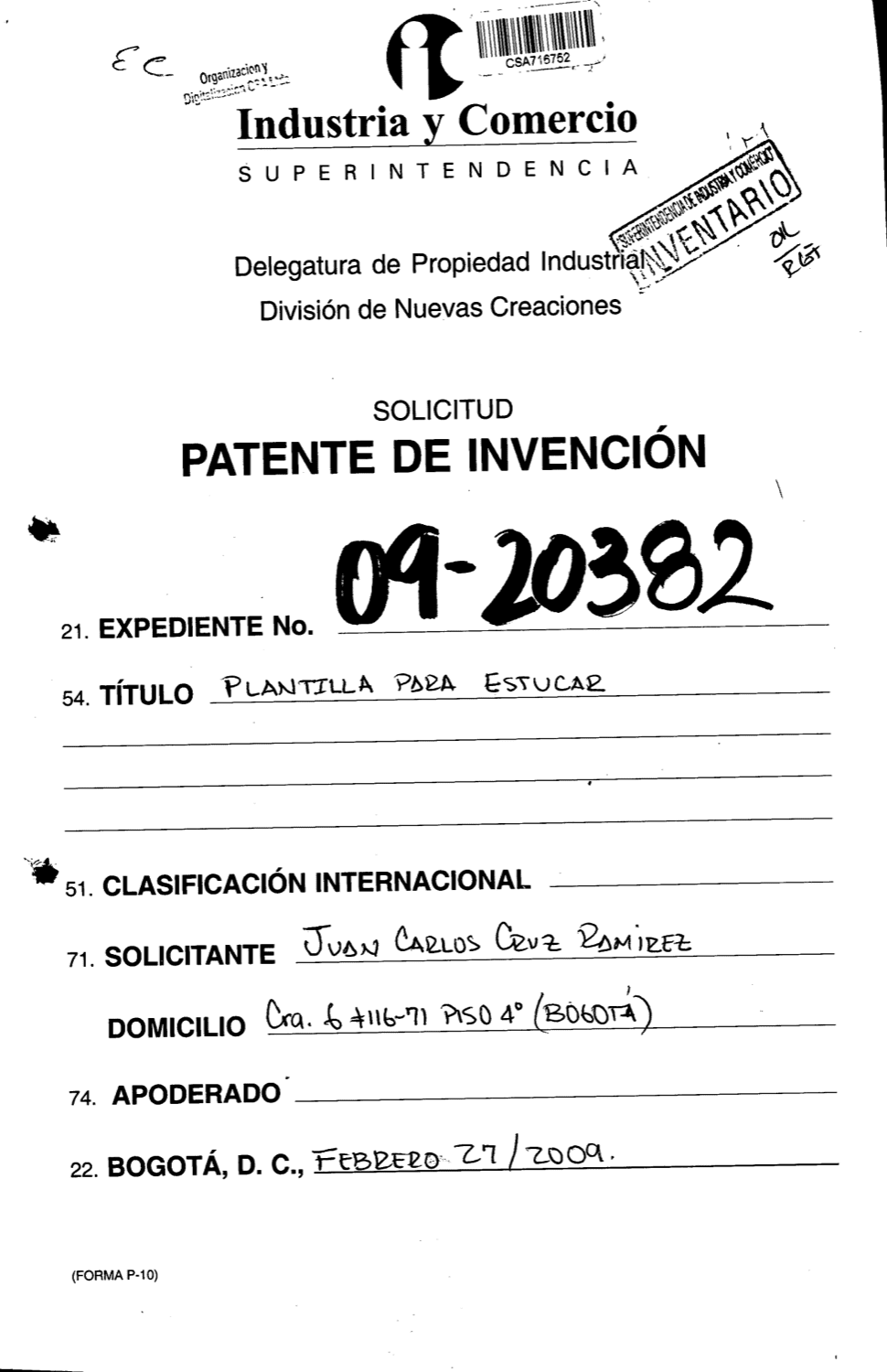 PLANTILLA PARA ESTUCAR