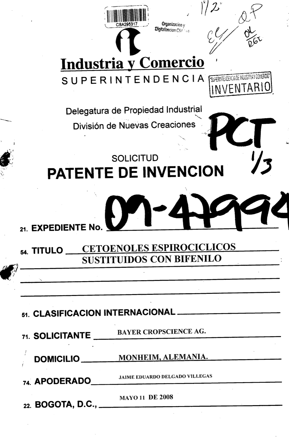 CETOENOLES ESPIROCICLICOS SUSTITUIDOS CON BIFENILO