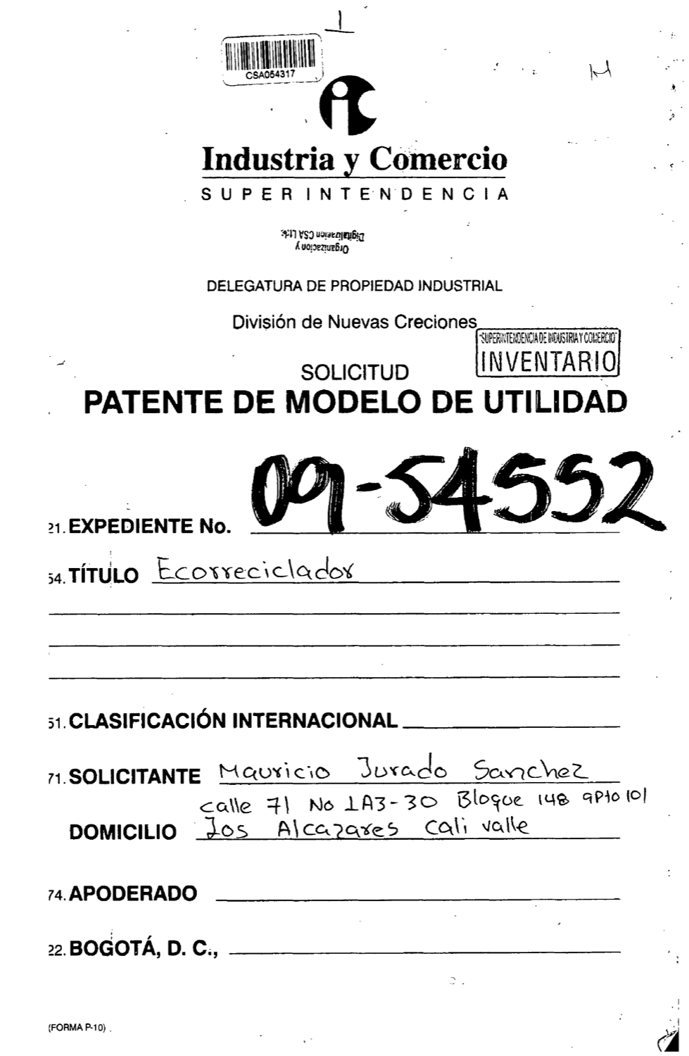 RECIPIENTE SEPARADOR DE BASURAS