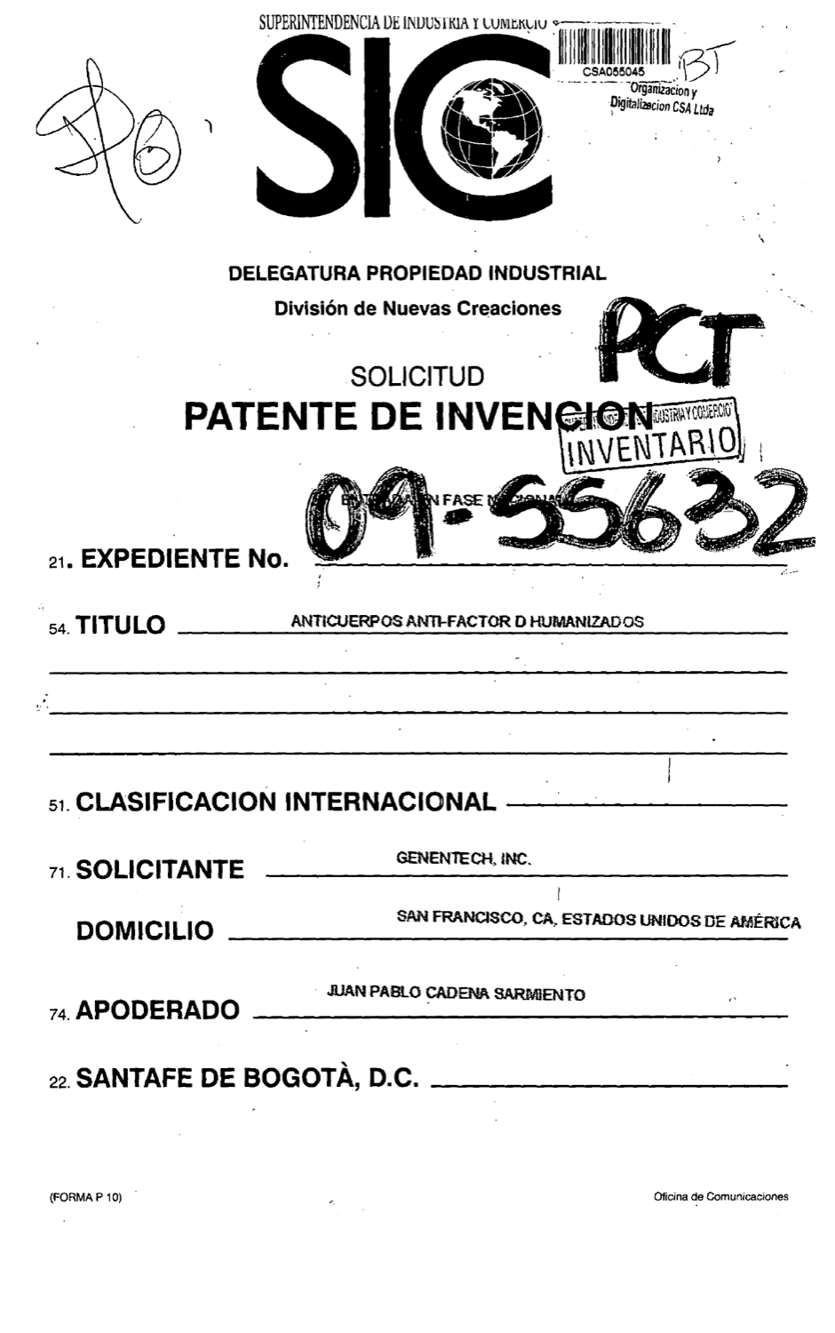 ANTICUERPOS ANTI-FACTOR D HUMANIZADOS
