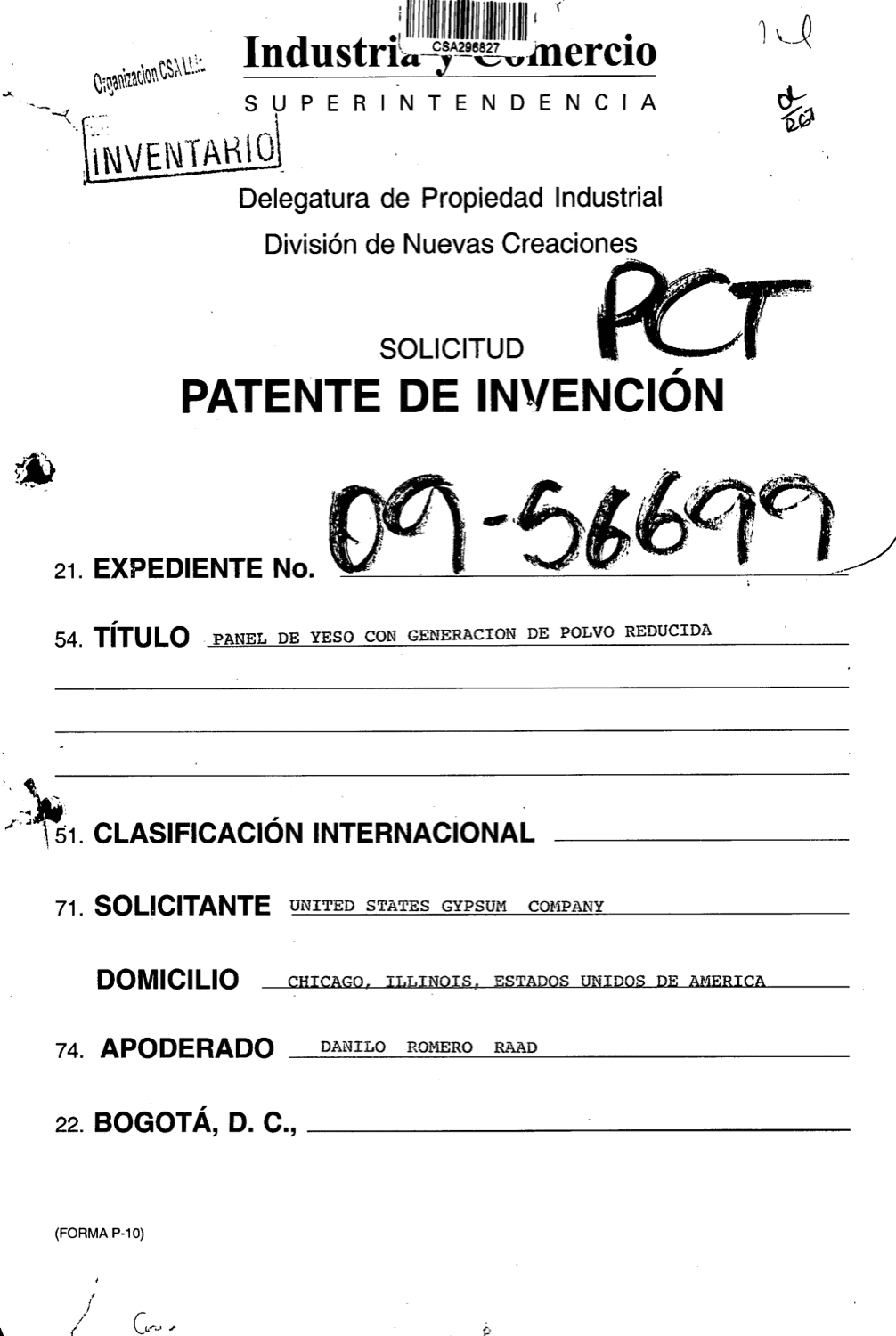 PANEL DE YESO CON GENERACION DE POLVO REDUCIDA