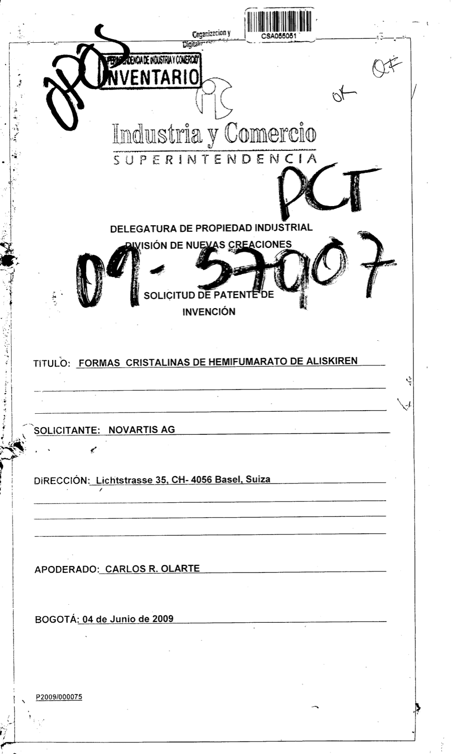 FORMAS CRISTALINAS DE HEMIFUMARATO DE ALISKIREN