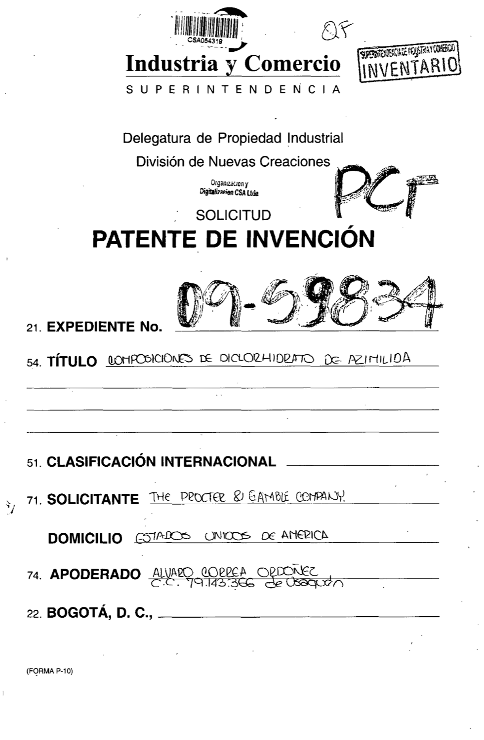 COMPOSICIONES DE DICLORHIDRATO DE AZIMILIDA