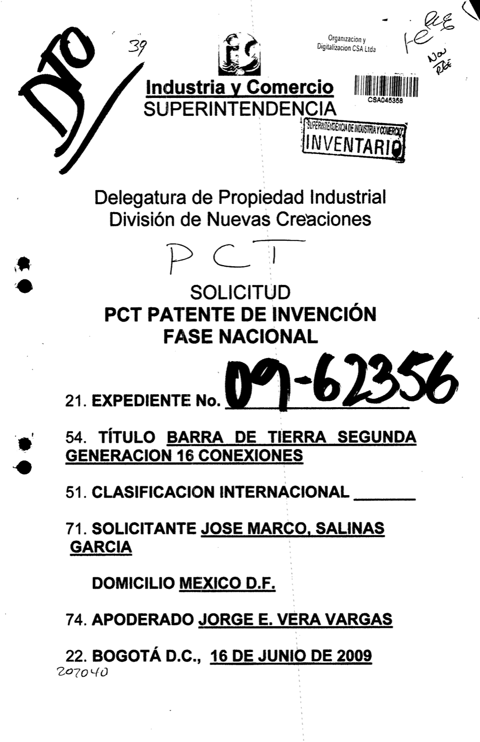BARRA DE TIERRA SEGUNDA GENERACION 16 CONEXIONES