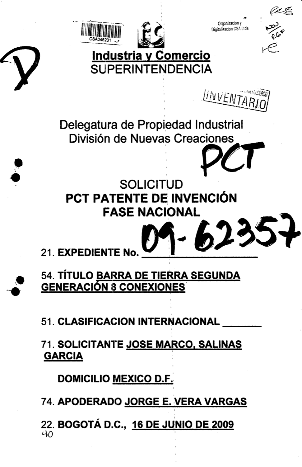 BARRA DE TIERRA SEGUNDA GENERACION 8 CONEXIONES