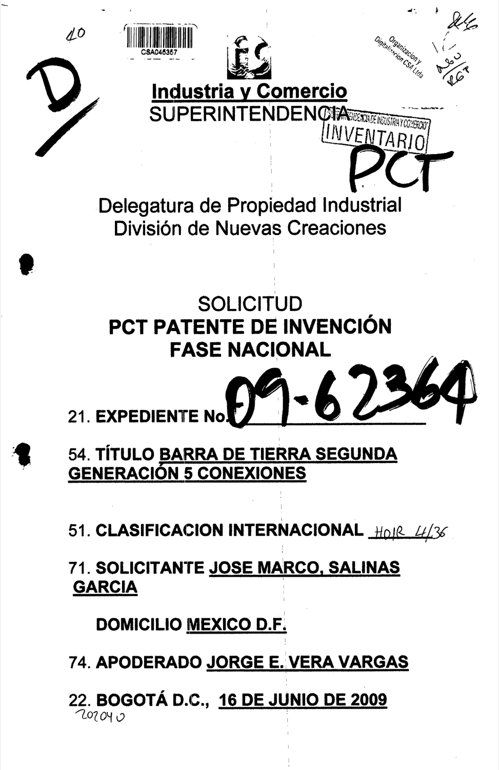 BARRA DE TIERRA SEGUNDA GENERACION 5 CONEXIONES