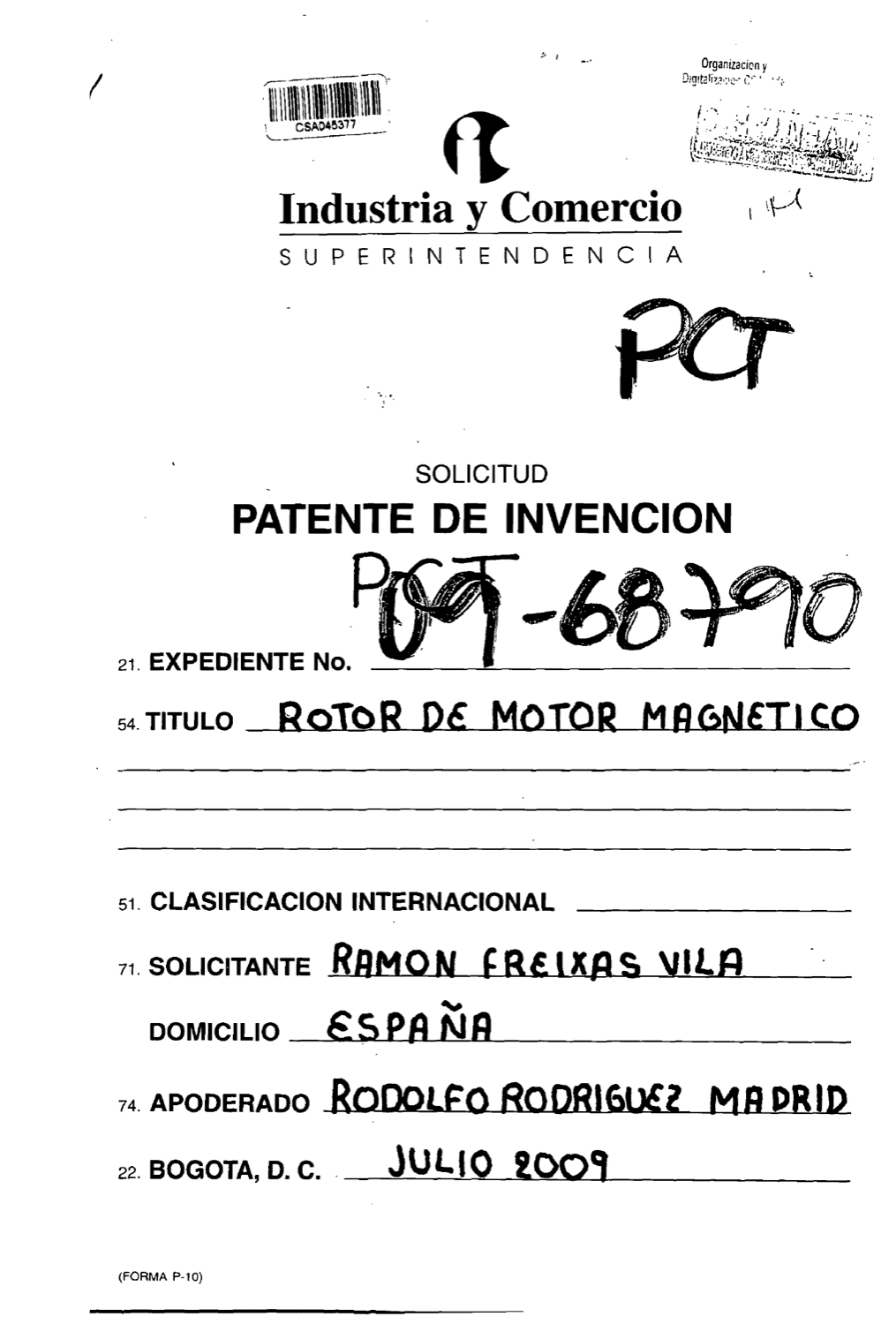 ROTOR DE MOTOR MAGNÉTICO