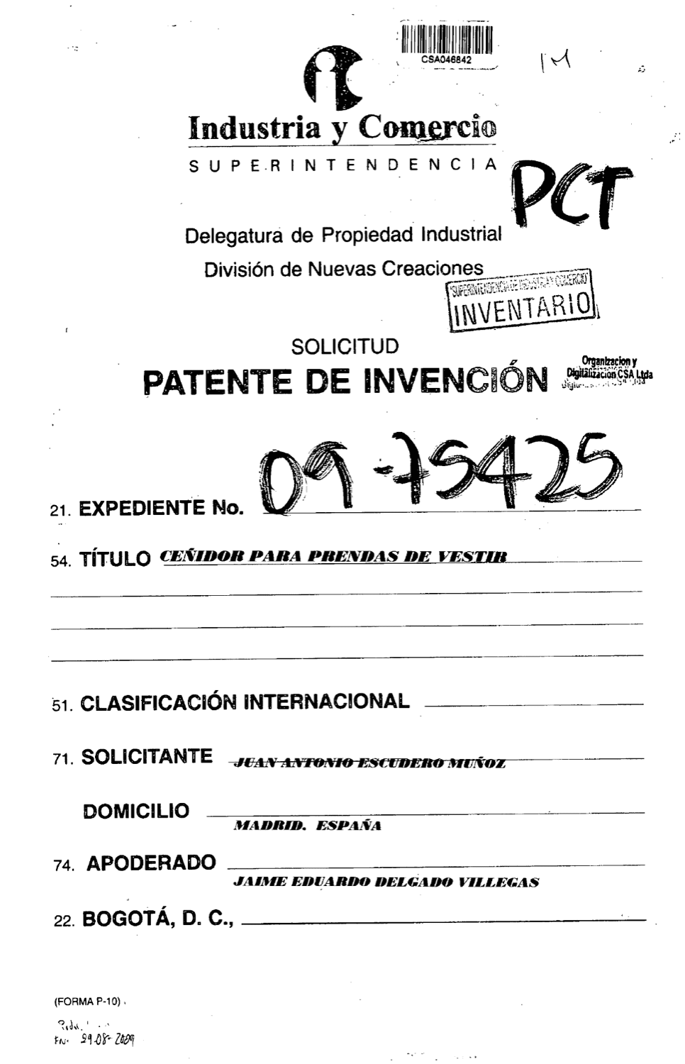 CEÑIDOR PARA PRENDAS DE VESTIR