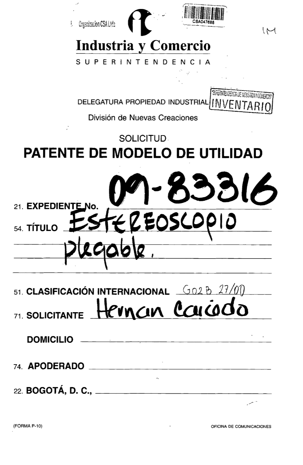 ESTEREOSCOPIO PLEGABLE