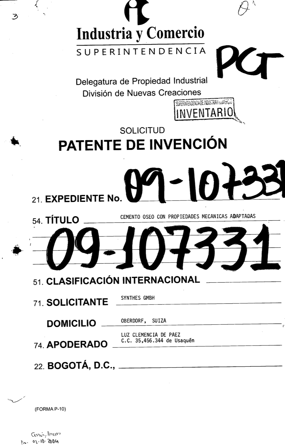 CEMENTO OSEO CON PROPIEDADES MECANICAS ADAPTADAS
