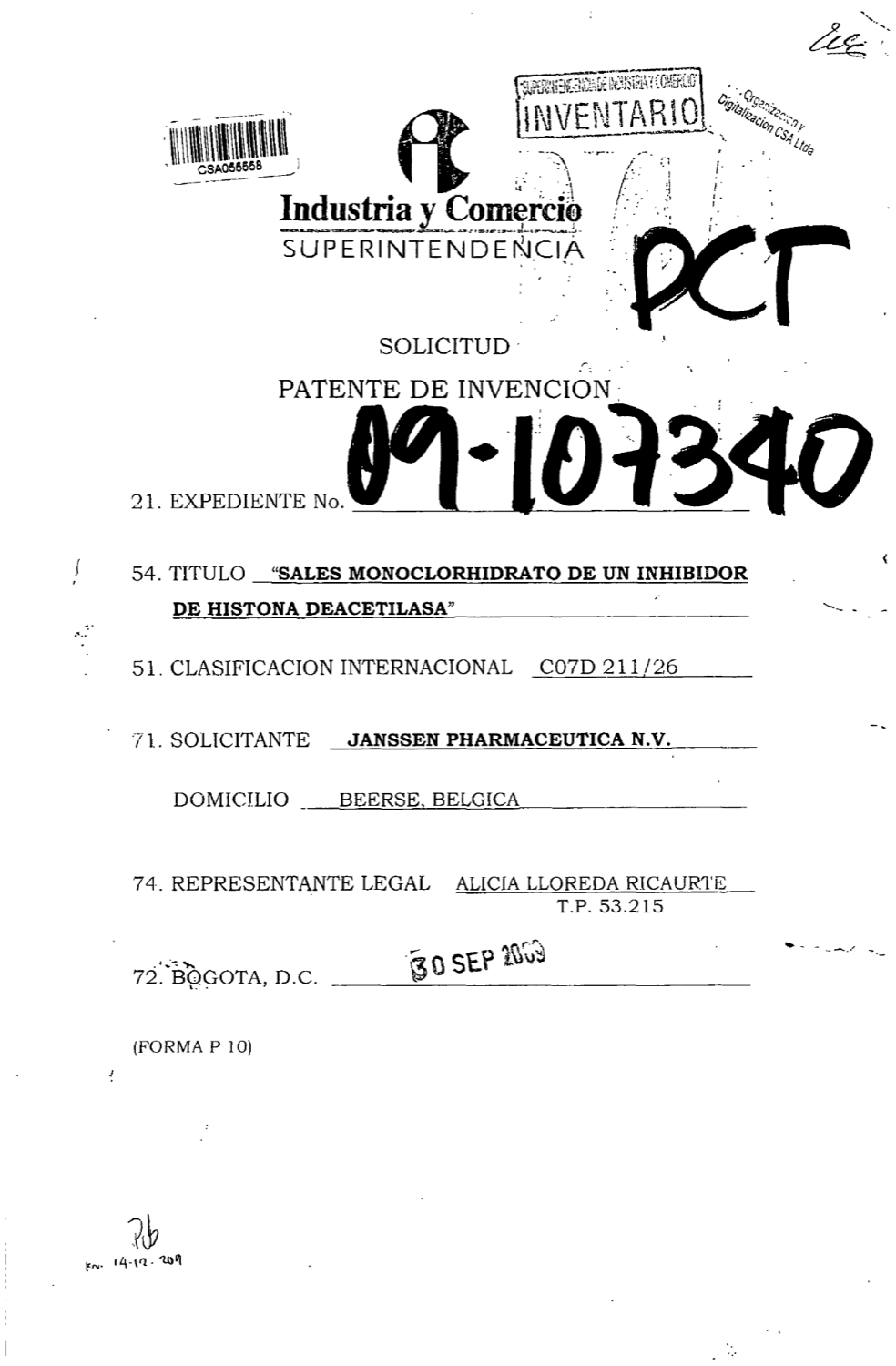 PROCESO DE OBTENCIÓN DE LA SAL MONOCLORHIDRATO DE N-HIDROXI-2-[4-[[(1-METILINDOL-3-IL)METILAMINO]METIL]PIPERIDIN-1-IL]PIRIMIDINA-5-CARBOXAMIDA A PARTIR DE 1-(4-NITROFENIL)-N-(PIPERIDIN-4-ILMETIL)METANIMINA